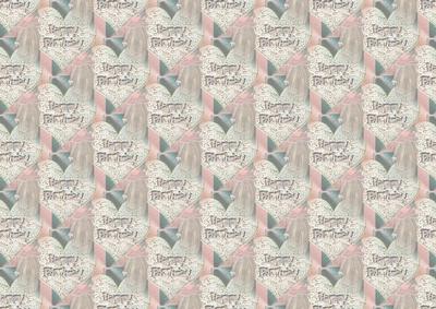 Pink and Black Scampixie and Heart Birthday Vellum