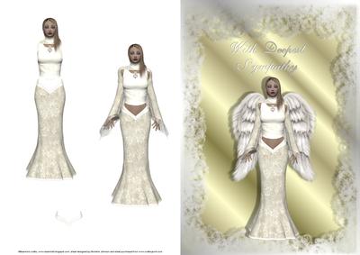 Sympathy Angel Card Front with Decoupage
