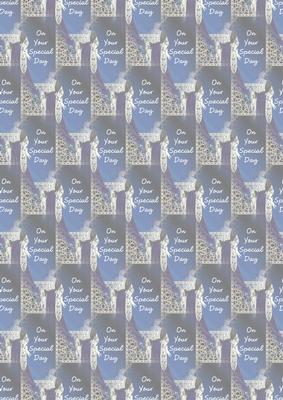 Vintage Lady in Blue Vellum