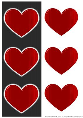 Valentine Hearts Large Dl Card