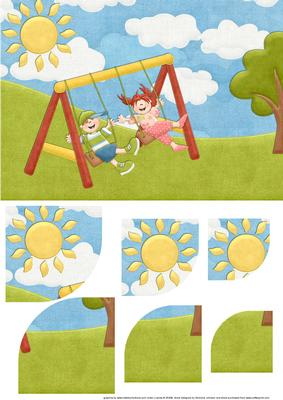 Play in the Park Birthday or Twins Card