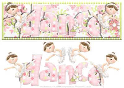 Dancing Girls Ballerina Large Dl Card