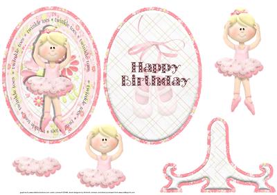 Twinkle Toes Ballerina Plate Card