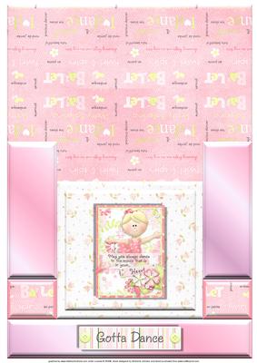 Twinkle Toes Ballerina Fancy Fold Stagger Card