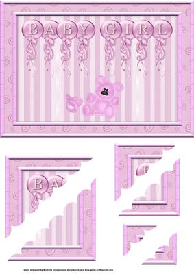 Baby Girl Deckle Edge Stacker