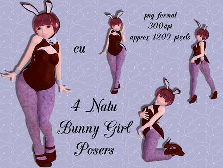 4 Natu Bunny Girl Posers