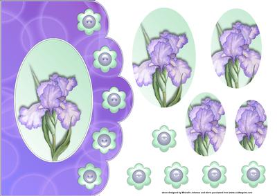 Iris Scalloped Edge Card with Pyramage