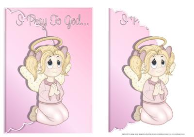 I Pray to God Scalloped Edge Envelope Card