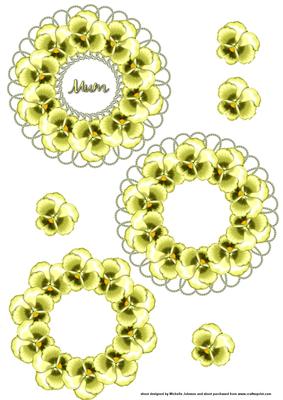 Mum Yellow Pansies Step by Step