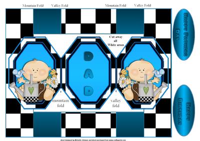 Fathers Day or Dad Birthday Octagon Pop Out Card