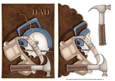 DIY Dad Fathers Day or Birthday Scalloped Edge Envelope Card
