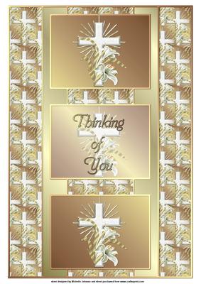 Thinking of You 3 Panel Fold Back Card