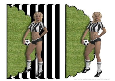Newcastle Utd Style Football Chick Scalloped Edge Card