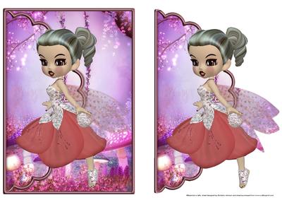 Cookie Blossom Fairy Scalloped Edge Envelope Card