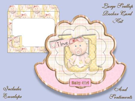 I Love You Girl Scalloped Rocker Card Kit