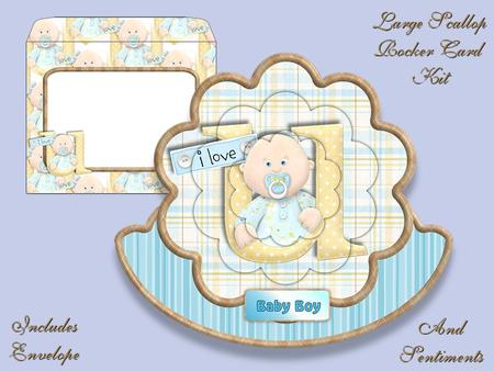 I Love You Boy Scalloped Rocker Card Kit