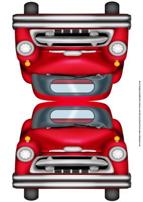 Red Car Shaped Card