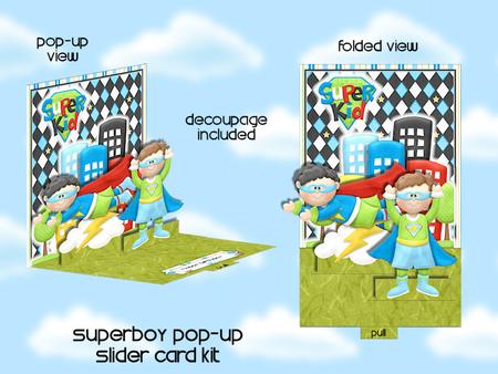 Superboy Pop-up Slider Card Kit