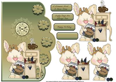 Crafty Days Are Always Fun Scallope Curve Card