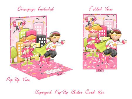 Supergirl Pop Up Slider Card Kit