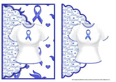 Colon Cancer Scalloped Edge Envelope Card
