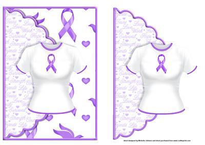 Pancreatic Cancer T-shirt Scalopped Edge Envelope Card