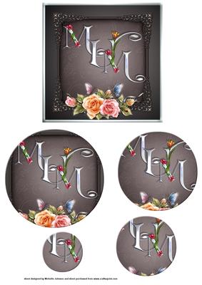 Mum Glow Roses and Butterflies Pyramage Topper