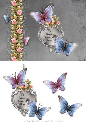 Beautiful Butterflies Special Day Card Front