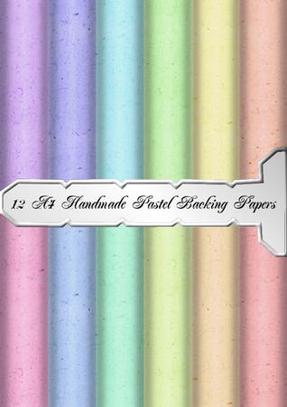 12 A4 Handmade Recycled Pastel Backing Papers