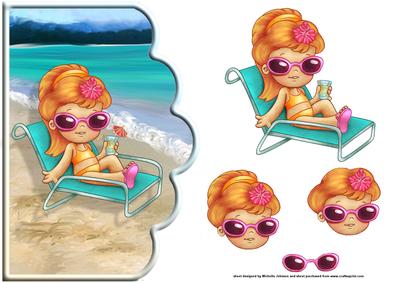 Summertime and the Living is Easy Scallope Curve Card