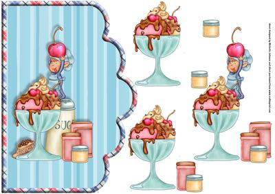 Sugar and Spice Scallope Edge Curve Card