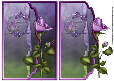 Beautiful as a Rose Fancy Scalloped Edge Envelope Card