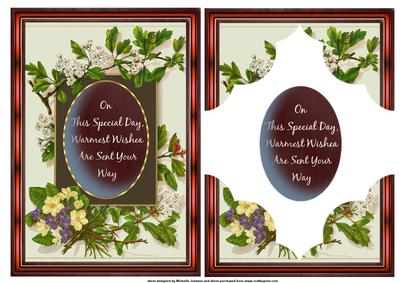 Vintage Flowers Scalloped Corner Stacker
