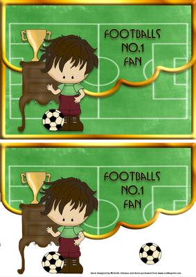 No1 Football Fan Scalloped Edge Envelope Card