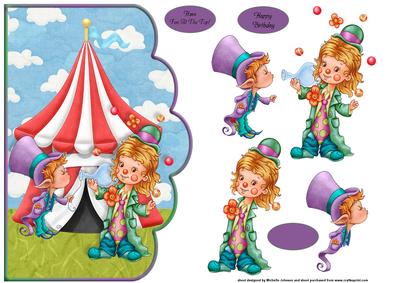 Fun at the Top Scallope Edge Curve Card