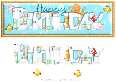 Oceans View Large Dl Birthday Card
