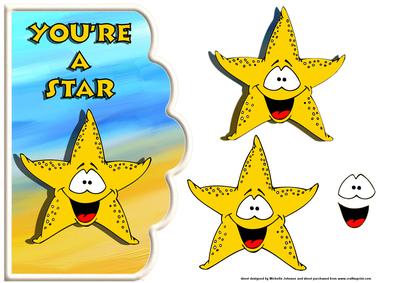 You're a Star Scallope Edge Curve Card