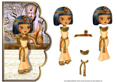 Walk Like an Egyptian Scalloped Edge Curve Card