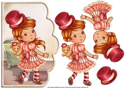 So Spoiled Cute Girl Scallope Edge Curve Card