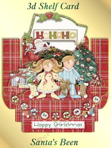Santas Been 3D Shelf Card with Card Box