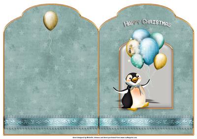 Party Penguin Scalloped Top Quick Card
