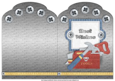 Best Wishes Tools Scalloped Top Quick Card