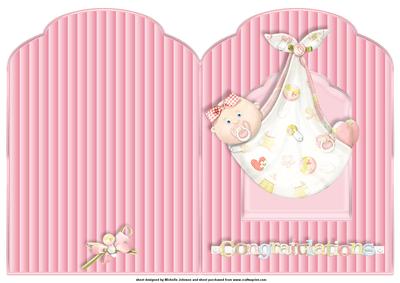Caucasian Baby Girl Scalloped Top Quick Card