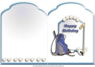 Golf Birthday Scalloped Top Quick Card
