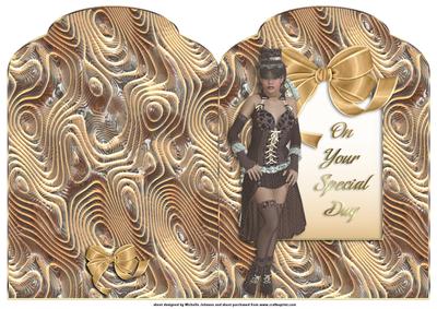 Steampunk Scalloped Top Quick Card