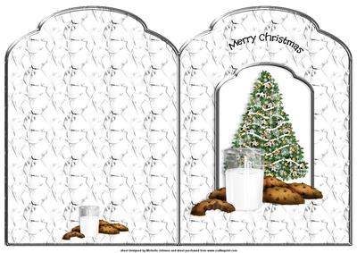 Christmas Tree and Cookies Scalloped Top Quick Card