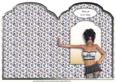 Diamonds Are a Girls Best Friend Scalloped Top Quick Card