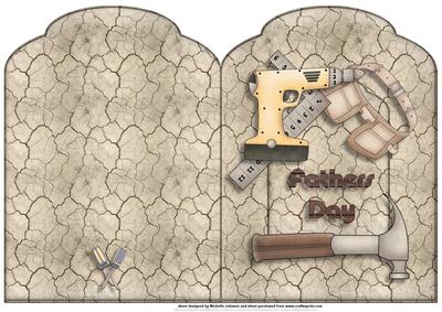 Tools Fathers Day Scalloped Top Quick Card