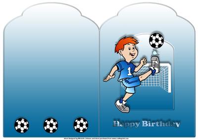 Football Scalloped Top Quick Card