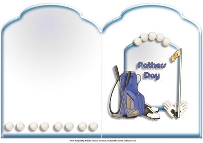 Golf Fathers Day Scalloped Top Quick Card